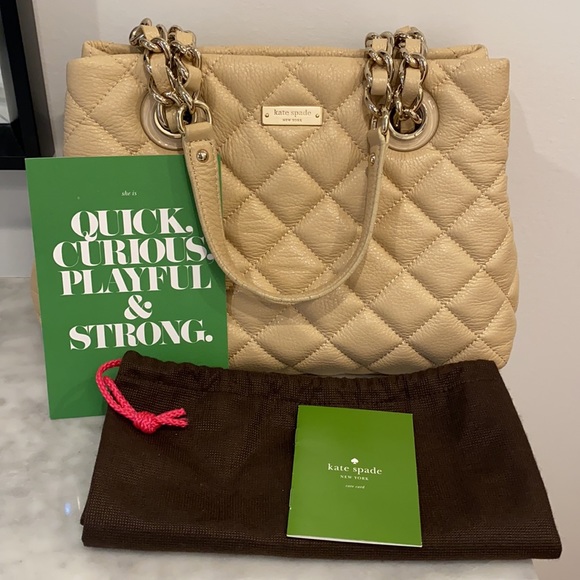 kate spade Handbags - Kate Spade ♠️ New York SMALL Cream Gold Coast Goldcoast Maryanne Handbag - EUC